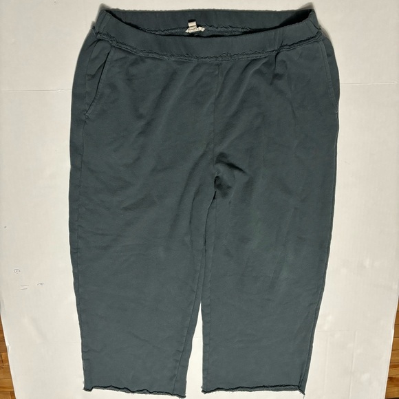 Eileen Fisher Cozy Organic Cotton Interlock Pant‎ Easy Fit, Cropped Length - Picture 1 of 6